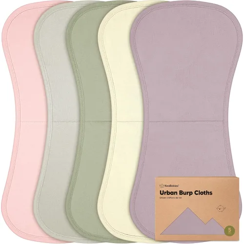 Vista 13 de Paños orgánicos para eructos para bebés niños y niñas, paquete de 5 paños de algodón súper absorbentes para bebés, trapos suaves y afelpados