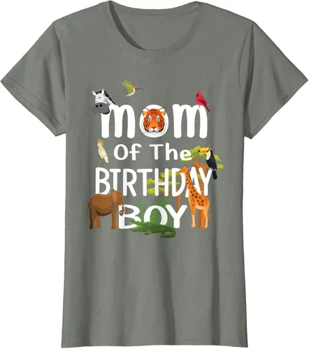 Vista 19 de Camiseta de fiesta de animales con temática de zoológico para niño de cumpleaños, Negro