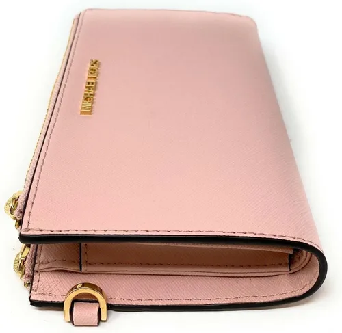 Vista 3 de Michael Kors - Billetera de viaje con doble cremallera, para mujer, modelo Jet Set, con correa para la muñeca