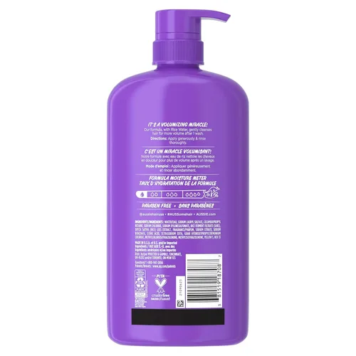 Vista 8 de Aussie Miracle Volume Champú, sin parabenos, voluminizante, 30.4 onzas, paquete de 4