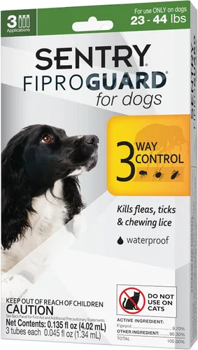 Vista 7 de Tópico anti pulgas y garrapatas para perros Sentry Fiproguard., 3 meses