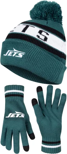 Vista 32 de Ultra Game Adults NFL Official Super Soft Winter Beanie Knit Hat With Warm Touch Screen Gloves