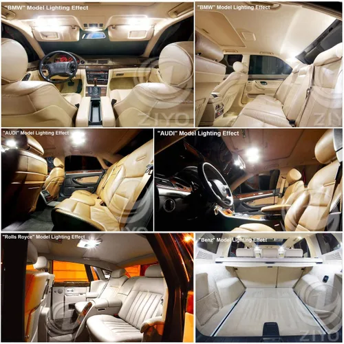 Vista 5 de Kit de luz interior LED para Kia Optima 2011-2015 paquete de repuesto de bombillas de cúpula, accesorios de luces LED blancas de xenón de 6000 K +