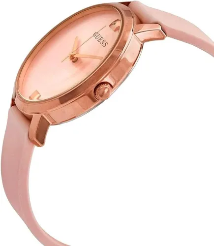 Vista 6 de Guess Nova - Reloj analógico de cuarzo para mujer con pulsera de silicona W1210L3 Rosa Reloj de cuarzo