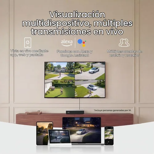 Vista 7 de eufy Security Sistema NVR E50, kit de 8 cámaras, bala de doble lente 4K PTZ