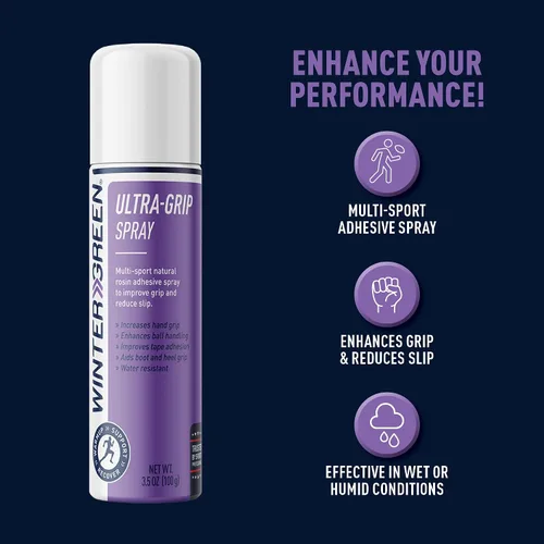 Vista 6 de Wintergreen Ultra Grip Aerosol en Spray de 3.5 Fl Oz - Adhesivo de Resina Natural, Mejora el Manejo del Balón, Recepciones de Fútbol Americano, Seda