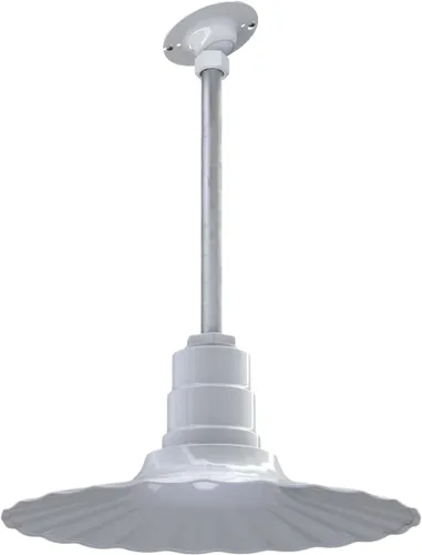 Vista 62 de Steel Lighting Co. Colgante Eagle Rock Lámpara montada en el techo Onda radial de 16 pulgadas vástago de 12 pulgadas Acero resistente