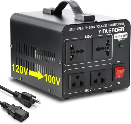 Vista 13 de 500W US al convertidor de voltaje de Japón 120V a 100V transformador
