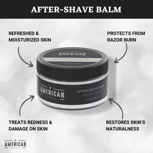 Vista 7 de American Shaving Co - Bálsamo para después del afeitado para una piel suave (aroma original), sedosa y libre de irritación, calma e hidrata la cara