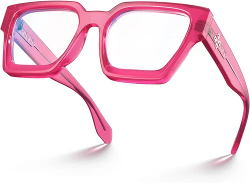 Vista 13 de VISOONE Rectángulo TR90 UV400 - Gafas antirreflejos para computadora Alyssum Blanco