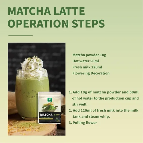 Vista 9 de TIAN HU SHAN Polvo de té verde Matcha 3.5 oz/100 g, Polvo de Matcha puro de grado culinario sin azúcar para latas, cocina, horneado, vegano 100%