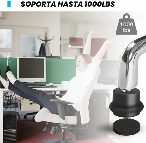 Vista 5 de Omyoffice Juego de deslizadores para campanas de rueda de silla, 5,1000 Negro