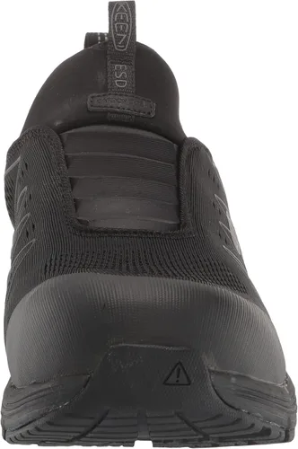 Vista 2 de KEEN Utility Zapatillas de trabajo industriales Vista Energy Shift de baja altura con punta compuesta ESD para hombre, NegroNegro, 11 Wide