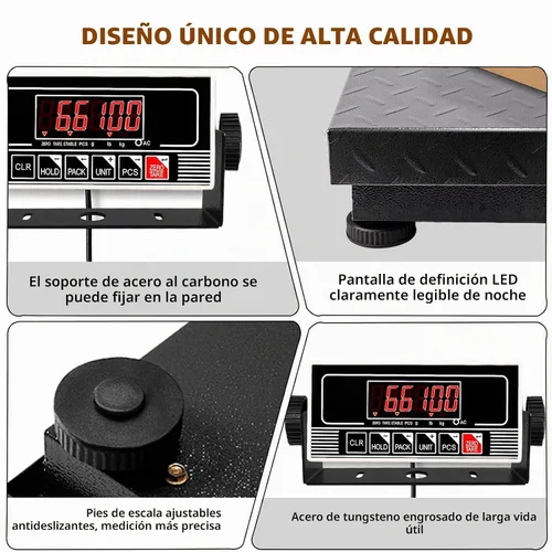Vista 5 de MEIYA Báscula de envío resistente, báscula de plataforma industrial de 660 libras para paquetes, escala postal de precisión de 0.1 lb para pequeñas