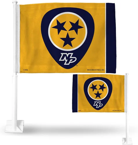 Vista 35 de Rico Industries Bandera de coche alternativa de doble cara de la NHL