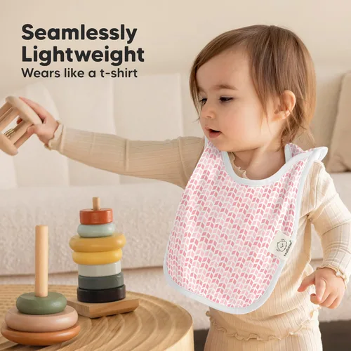 Vista 5 de KeaBabies Paquete de 8 Baberos para Niños y Niñas, Baberos sin Botones para Babear, Dentición de Bebés Niñas y Niños Pequeños, Recién Nacidos