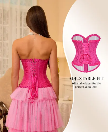 Vista 114 de SZIVYSHI Corsé para mujer, lencería moldeadora, body con cintura de encaje