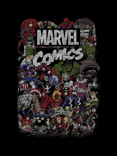 Vista 4 de Marvel Sudadera con capucha para hombre con logotipo de Comics