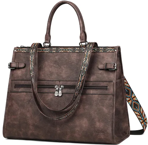 Vista 4 de FADEON Bolsos tipo bandolera y bolso para portátil para mujer Colección Marrón