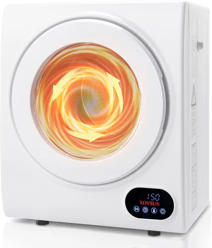Vista 10 de Bonnlo Secadora de ropa portátil, máquina secadora eléctrica de carga frontal, secadoras de ropa compactas con tambor de acero inoxidable