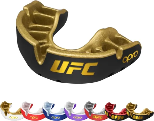 Vista 20 de OPRO Protector bucal Gold Level - Protector bucal moldeable con ajuste cómodo de primera calidad y protección multicapa para boxeo, artes marciales