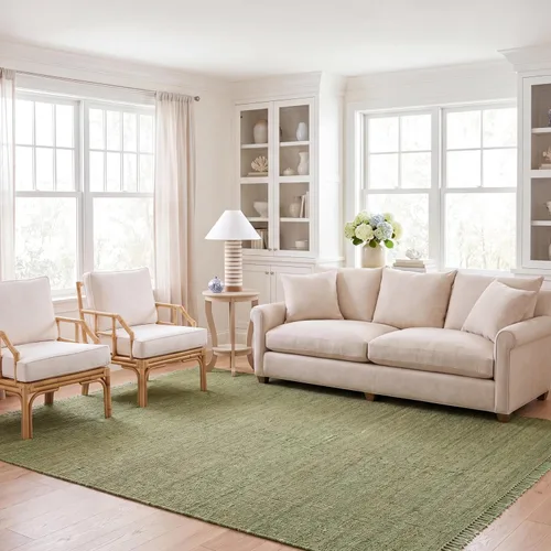 Vista 21 de SAFAVIEH Natural Fiber Collection - Alfombra decorativa de 2 x 3 pies, color verde, hecho a mano con flecos de yute tejido, ideal para zonas de alto