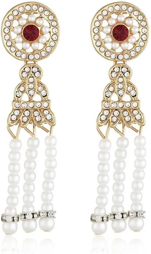 Vista 3 de Cizoe (fa) - Juego de accesorios de estilo Gatsby de la década de 1920, para mujer, diadema de estilo flapper, tocado, collar, guantes