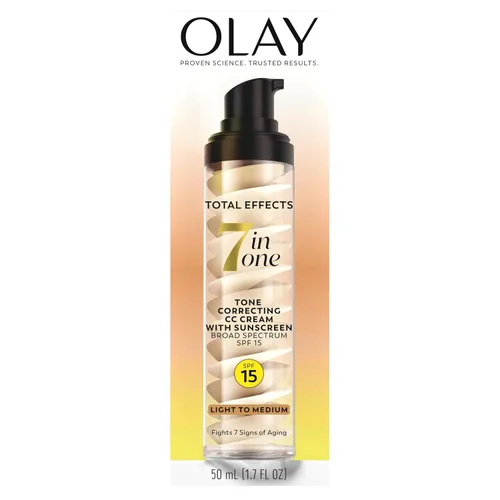 Vista 11 de Olay Total Effects - Hidratante facial corrector de tono con protector solar SPF 15, ligero a medio, 1.7 onzas