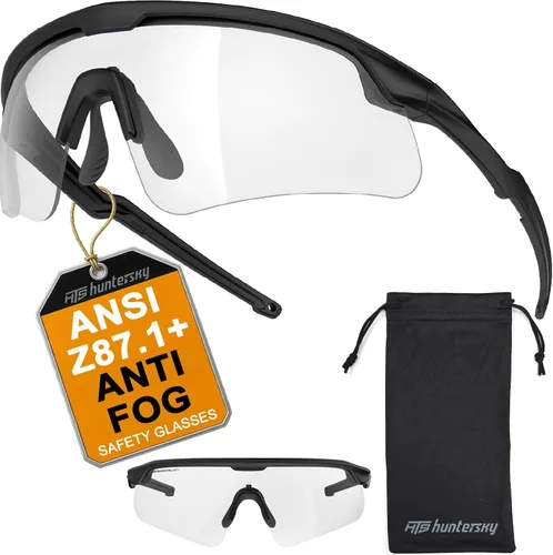 Vista 14 de HTS HUNTERSKY Gafas de Protección Ocular Antiniebla Deportivas de Seguridad para Mujeres y Hombres para Correr, Ciclismo, Conducción, Pickleball