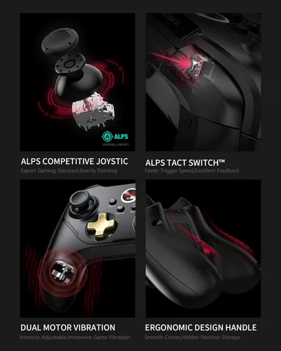 Vista 8 de BEITONG Asura 2 Pro Wireless Gaming Controller PC Game Controllers Dual Vibrate Gamepad Joystick For Windows 7 8 10 11 Android TV Steam Deck Tesla