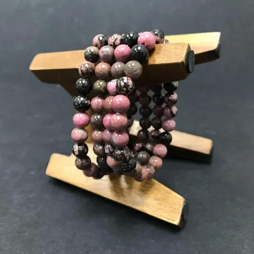 Vista 659 de Gem Avenue Handmade Round Bead Stretch Bracelet Unisex Natural Stone Beaded Jewelry for Men & Women, Elastic Wristband for Daily Wear