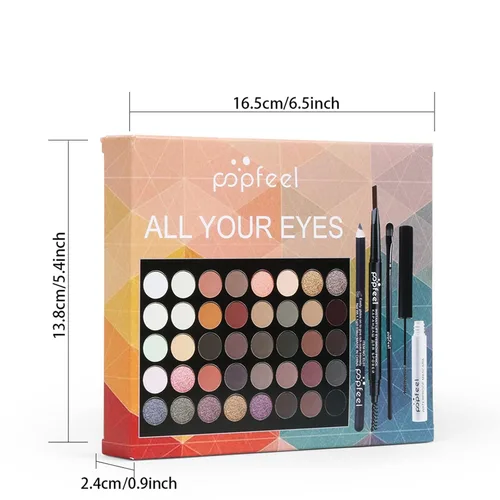 Vista 3 de Pure Vie Kit de maquillaje todo en uno para vacaciones, set de regalo cosmético esencial para principiantes que incluye paleta de sombras de ojos