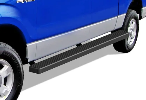 Vista 11 de Estribo iBoard para camioneta pickup Ford 2009 a 2014, F150 con cabina SuperCrew, de 4 puertas., Negro Aluminio negro