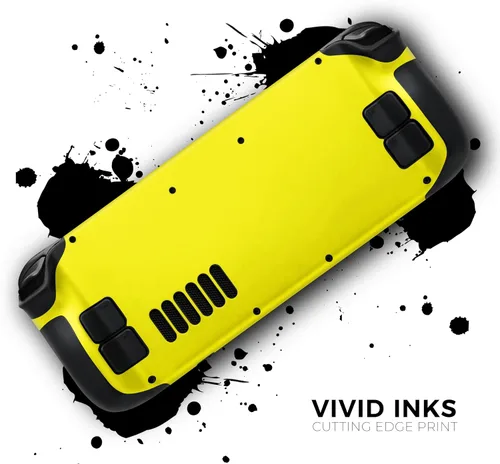 Vista 3 de Design Skinz - Compatible con cubierta de vapor - Calcomanía protectora de piel resistente a los arañazos extraíble - Amarillo sólido