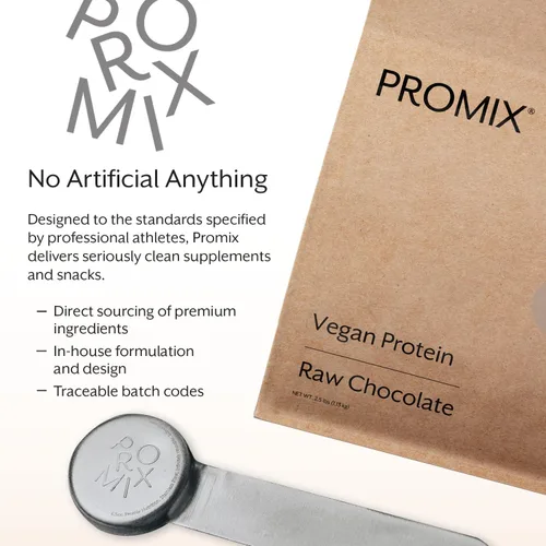 Vista 6 de Promix Proteína vegana a base de plantas, vainilla - 2.5 libras a granel - Proteína de guisante y vitamina B-12 - Batidos de fitness y nutrición