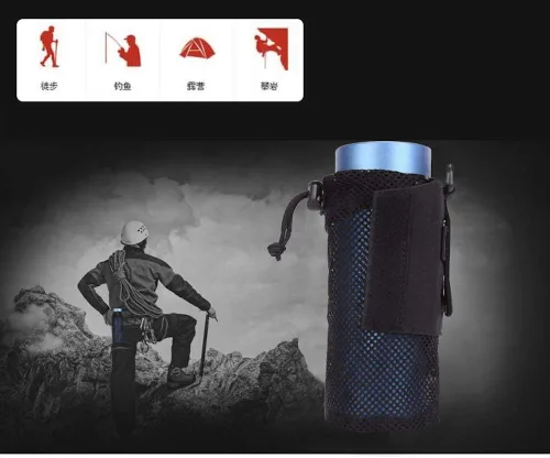 Vista 4 de Funda para Botella de Agua Molle Portador Táctica Bolsa de Almacenamiento para Transportador de 17oz Plegable Ligera Militar Bolsa de Manga de Malla