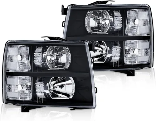 Vista 13 de PIT66 Conjunto de faros laterales izquierdos, compatible con Chevy Silverado 1500 2007-2013, Silverado 2500 3500 2007-2014 y HD Lente transparente