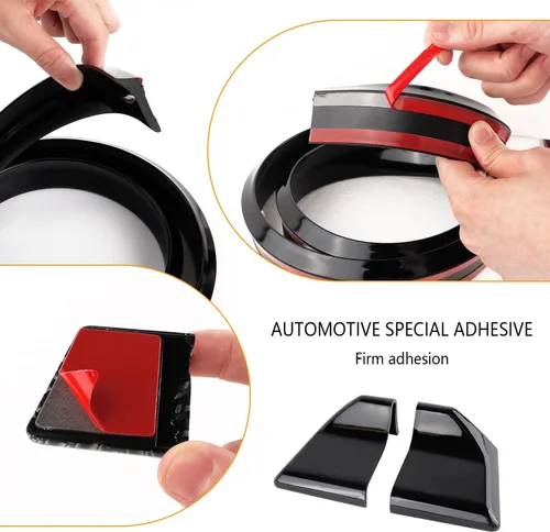 Vista 4 de Spoilers para automóviles, alerón trasero reflectante de fibra de carbono de 4.9 pies para decoraciones de automóvil, tira universal de spoiler