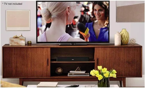 Vista 2 de Sistema de barra de sonido para TV Bose Solo 5 con control remoto universal, negro