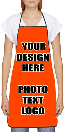 Vista 11 de Delantales personalizados con diseño de imagen de texto fotográfico para adultos, hombres, mujeres, parrilla, cocina, 40