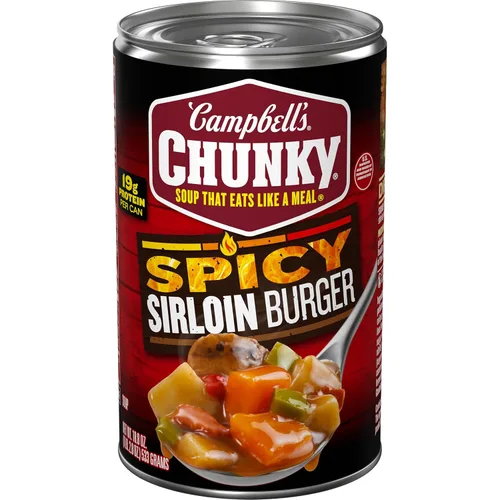 Vista 12 de Campbell’s Chunky - Sopa en lata de hamburguesa con jalapeño y queso con trozos de tocino, lata de 18.8 oz