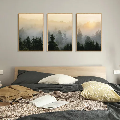 Vista 164 de FWIEXA Juego de Arte de Lienzo Bohemio Enmarcado para Pared, Cuadros Botánicos Verde Salvia Decoración de Pared, Impresiones de Arte de Plantas