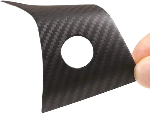 Vista 6 de 100% real fibra carbono coche volante decoración cubierta 3 unids para Tesla modelo 3 Auto Accesorios