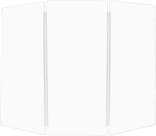 Vista 9 de PENNZONI Drum Shield de 4 pies con bisagras de plástico, viene con 3 paneles de batería y bisagras de plástico, paneles de acrílico transparente