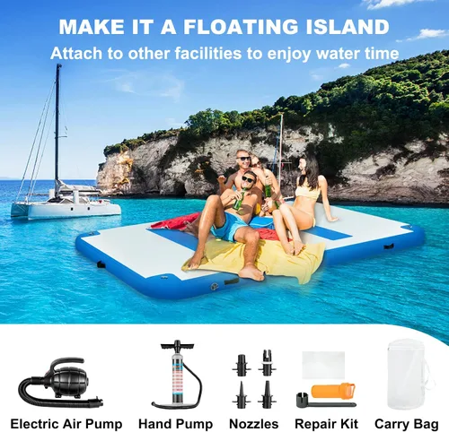 Vista 6 de VEVOR Inflatable Floating Dock