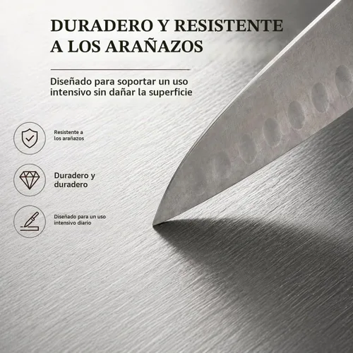 Vista 7 de Tablas de cortar de acero inoxidable 304 para cocina, alfombrillas