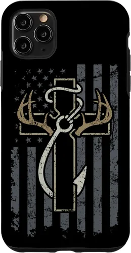 Vista 19 de Faith Hunting Fishing - Christian Cross USA Hunter Fisherman Case for iPhone 17