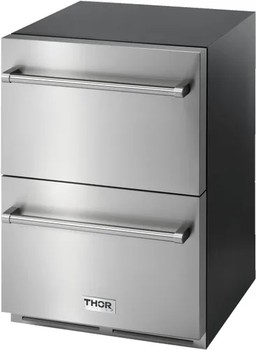 Vista 2 de Thor Kitchen Cajón para refrigerador interior y exterior de 24 pulgadas en acero inoxidable - Modelo TRF24U