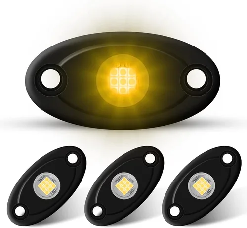 Vista 8 de 4Pods Rock Lights - Lámpara LED de neón azul para automóvil, camiones, ATV, UTV, SUV, barco, debajo de la carrocería, luces de motocicleta