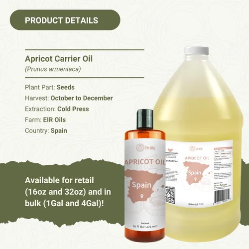 Vista 4 de Aceite de almendra de albaricoque, directo de España y Turquía, aceite portador 100% puro para cabello, cara y piel, aceites portadores prensados